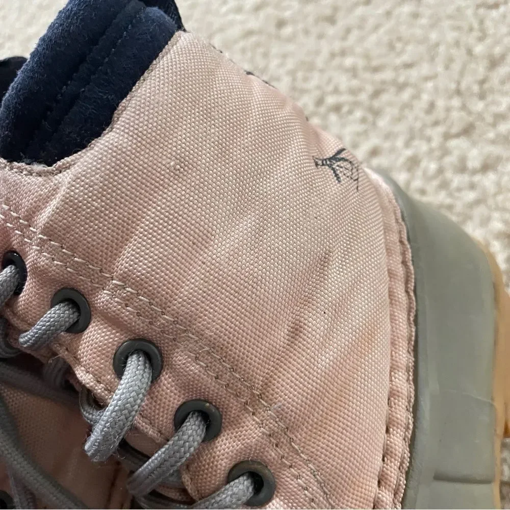 Original Penguin Girls Pink and Gray Duck Boots Size 13 Toddler Winter Rain